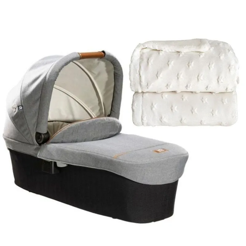 Moisés Ramble Xl Signarure Cinza (0 À 9kg) E Cobertor Branco
