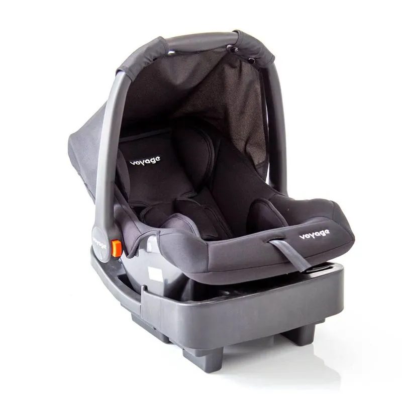Kit Bebê Conforto Preto (0 A 13kg) Com Base Beta - Voyage