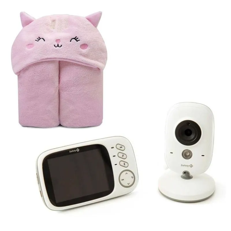 Babá Eletrônica + Cobertor Microfibra Rosa - Safety 1st