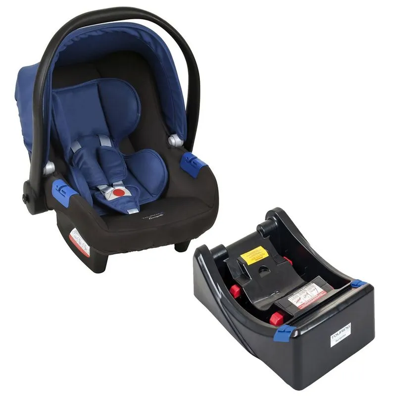 Kit Bebê Conforto Touring X Azul Com Base Para Bebê Conforto