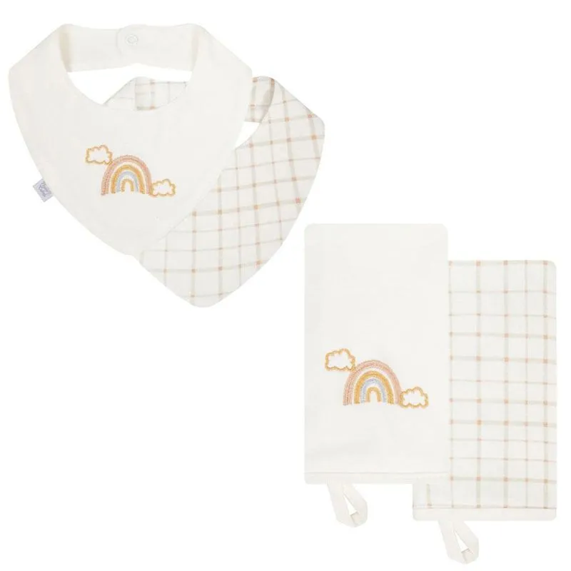 Kit 2 Babinhas Com 2 Babadores Bandana Flavia Calina - Hug