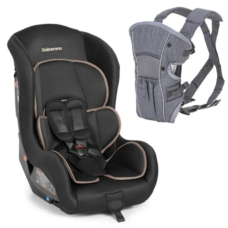 Cadeira Auto Galzerano Até 25kg + Canguru Muuv 3-9kg Navy