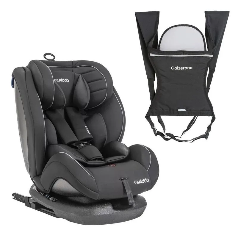 Cadeira Auto Mooz+ Kiddo + Canguru Balbi Ii - Preto Cinza