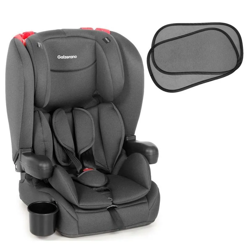 Cadeira Para Auto Mib Grafite E Protetor Solar Duplo Black