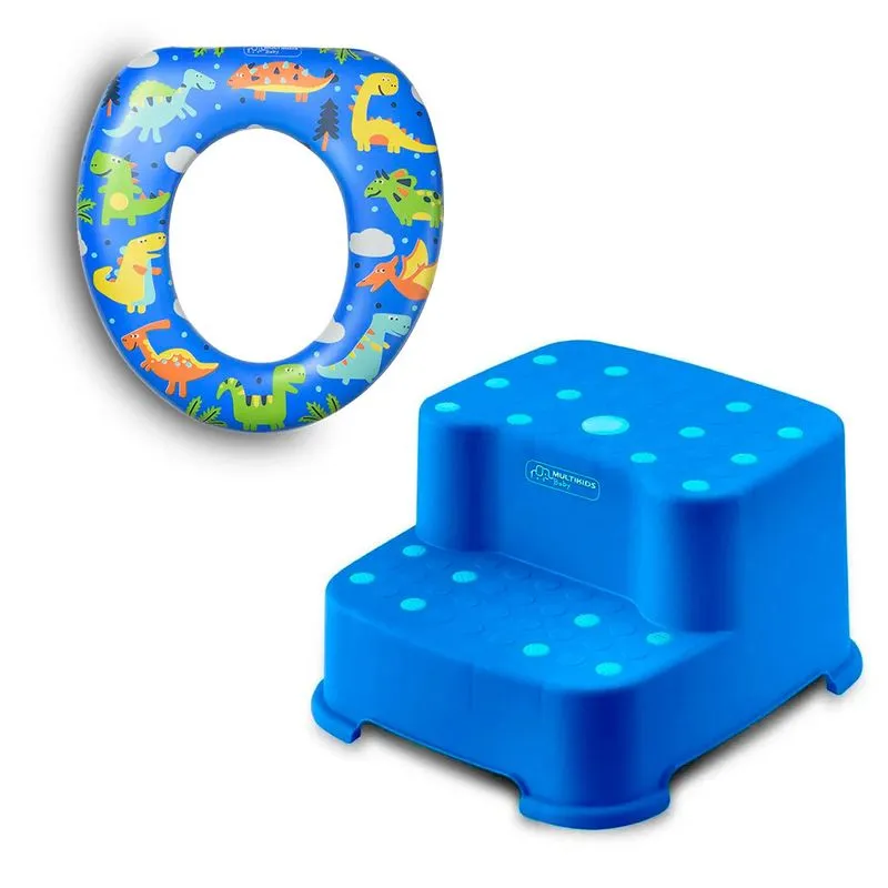 Kit Desfralde Escadinha E Redutor Azul - Multikids Baby