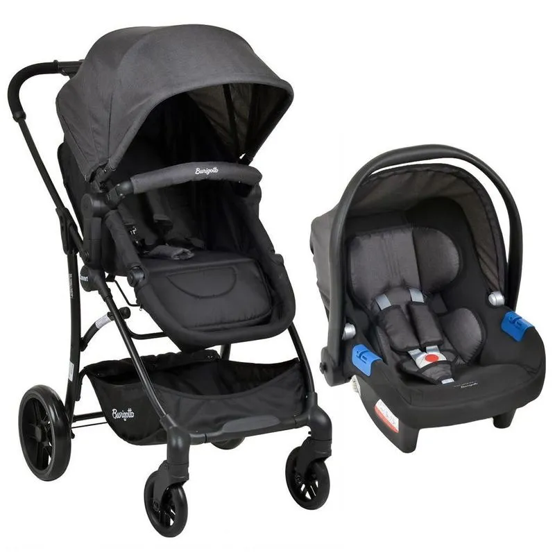Conjunto Carrinho Convert E Bebê Conforto Touringx Dark Grey
