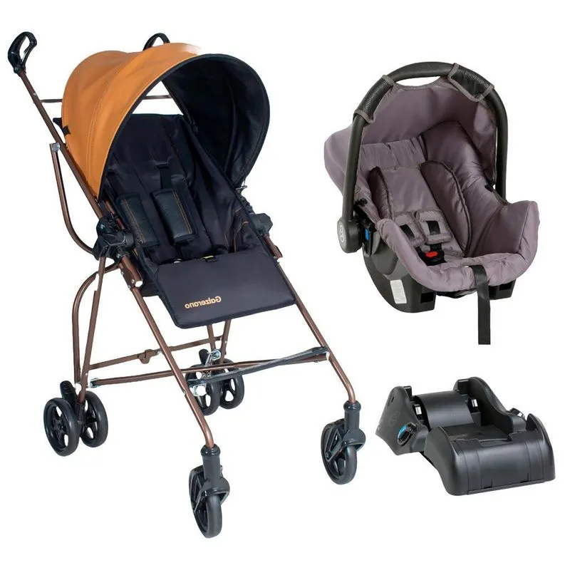 Carrinho De Bebê Capri Dupla Face Com Bebê Conforto E Base