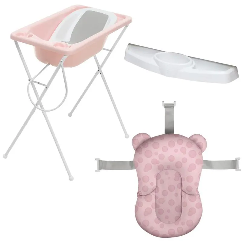 Conjunto Trio Banheira Acqua Almofada De Banho E Saboneteira