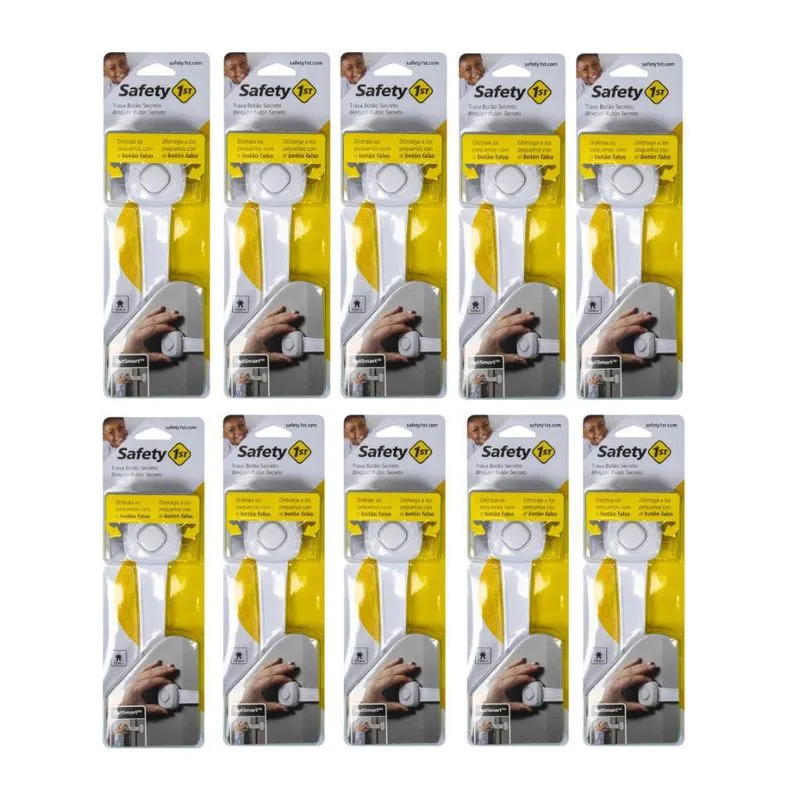 Kit Trava Com Botão Secreto 10 Unidades - Safety 1st