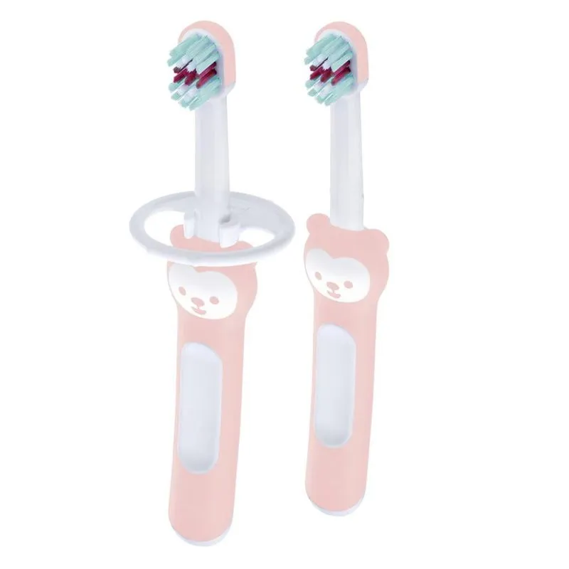 Kit 2uni. Escova Dental Baby's Brush Rosa Bebê (6 + m) - mam