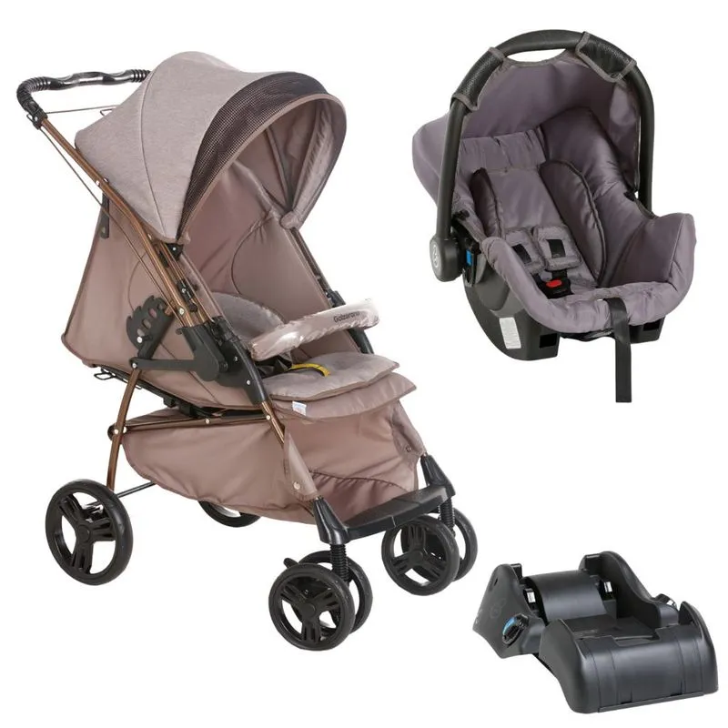 Carrinho De Bebê Maranello Ii Com Bebê Conforto Grid E Base