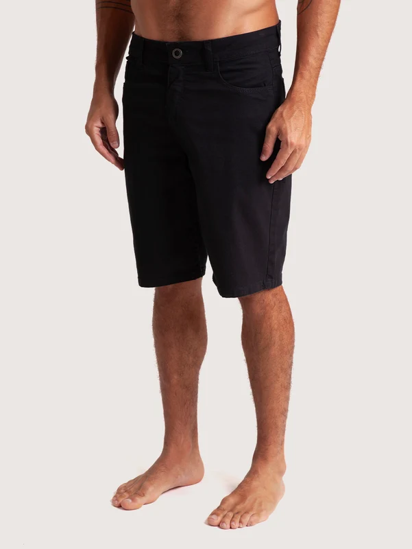 Bermuda Walk Sarja Preta Hang Loose 5 Pockets 38 / Preto