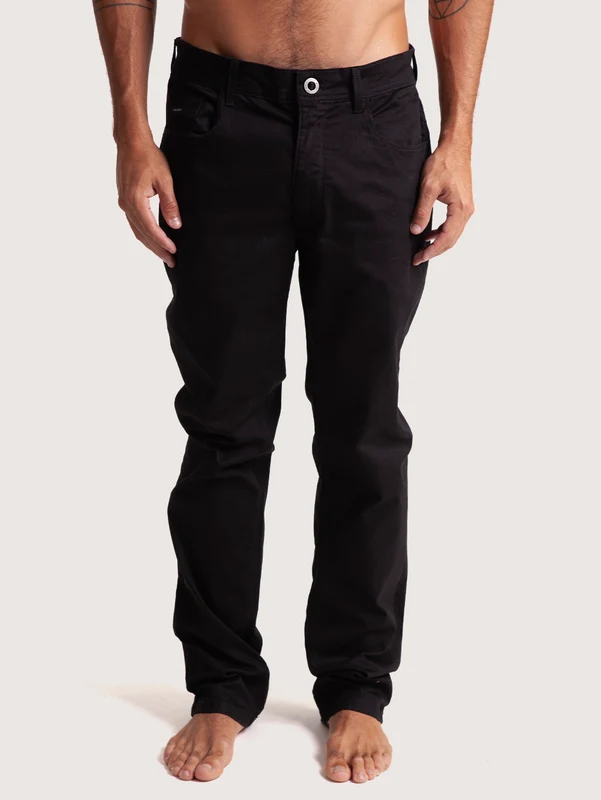 Calça Sarja Preta Hang Loose 42 / Preto
