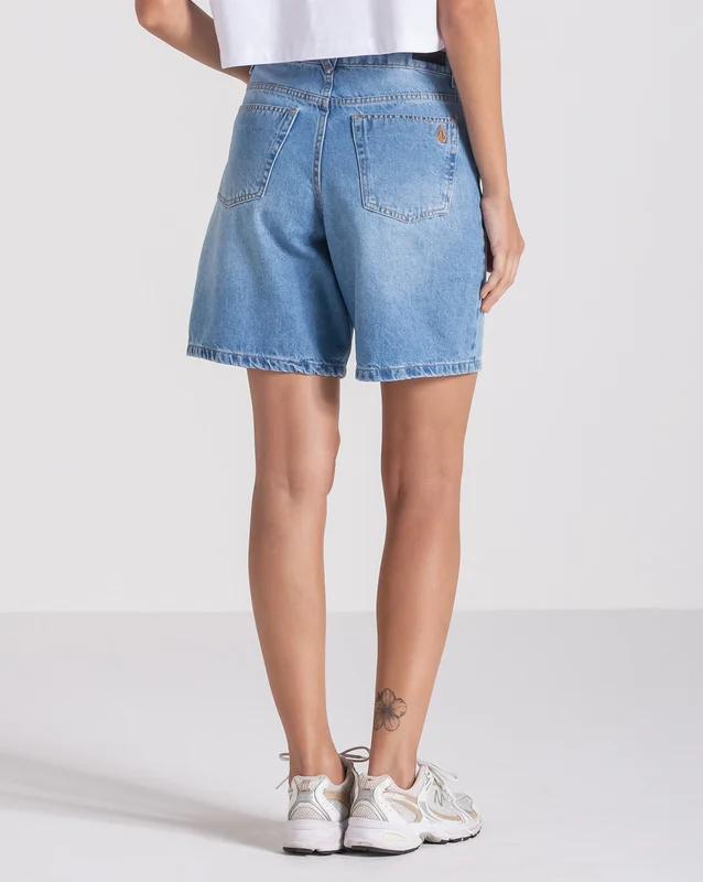 Shorts Volcom Straipup Long Jeans 36 / AZUL