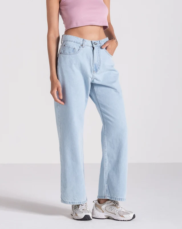 Calça Volcom Stoned High Rise 36 / AZUL