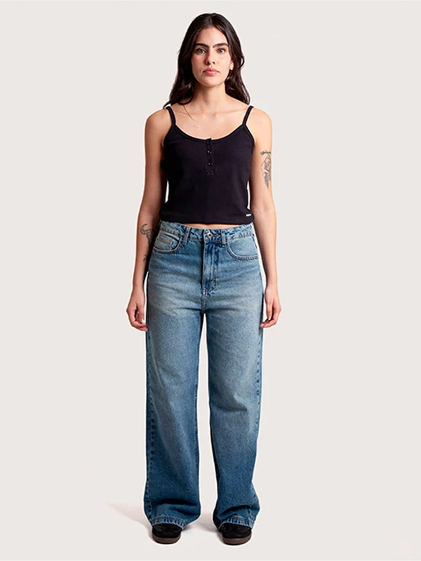 Calça Jeans Hang Loose Azul Claro Dirty 40 / Jeans Azul Claro