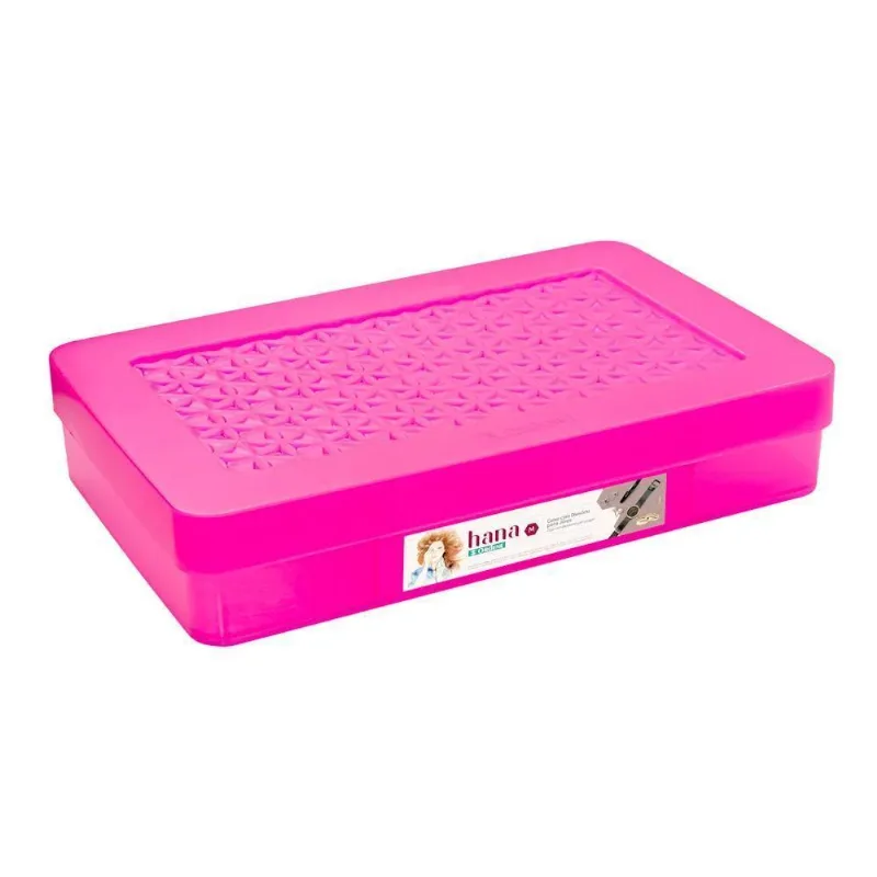 Caixa Porta Joias Plástica Com 8 Divisórias Rosa Ordene