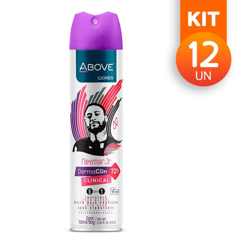 Desodorante Above Dermaclin Women Neymar Jr 72h 90g (12 Und)