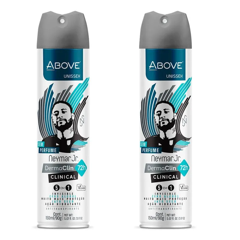 Kit 2 Desodorante Antitranspirante Above Unisex Neymar Jr