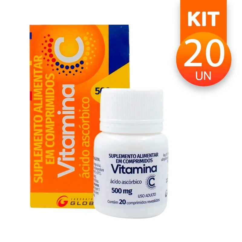 Vitamina C 500mg Laboratório Globo 20comprimidos (kit Com 20