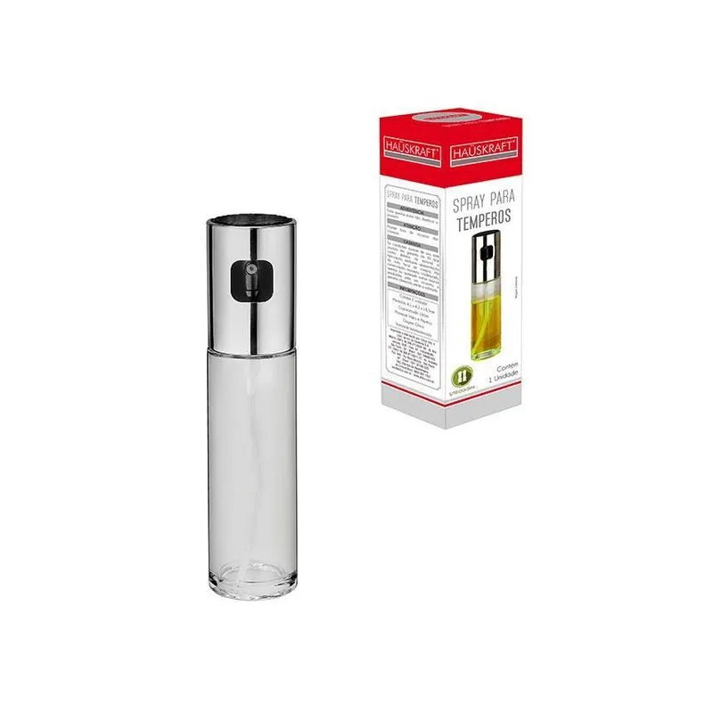 Spray Para Temperos Vidro Prata 100ml Hauskraft.