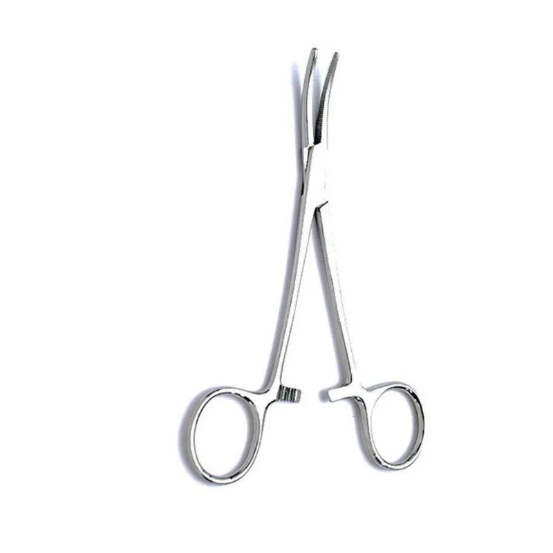 Pinça De Limpeza De Ouvido Pet Cães E Gatos 14cm Curva