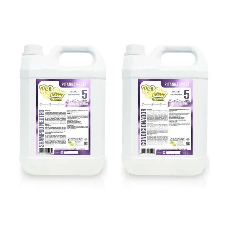 Shampoo E Condicionador Pitanga Preta 5l Pet Show