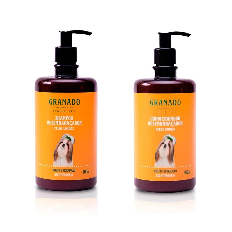 Kit Shampoo E Condicionador Desembaraçador Granado Pet 500ml