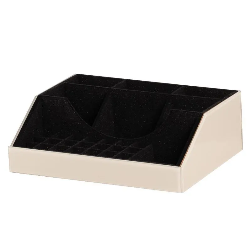 Organizador Porta Maquiagem Vidro Vanilla