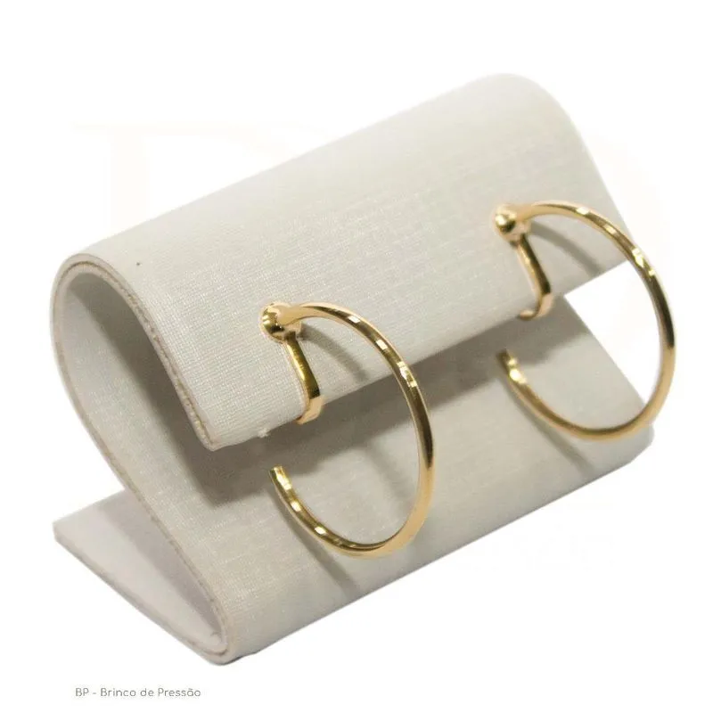 Argola De Pressão 2,50 Cm Dourado