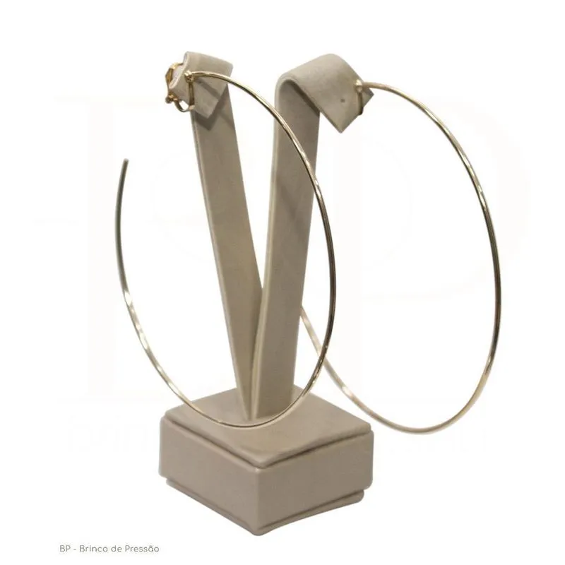 Argola De Pressão 7,00 Cm Dourada
