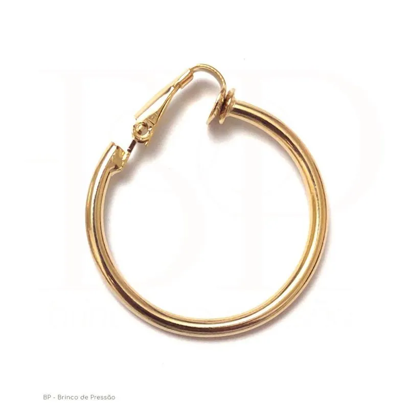 Argola De Pressão Acarajé Dourado