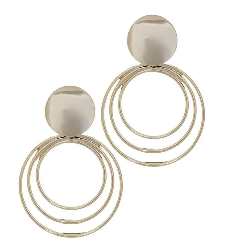 Brinco De Pressão Isabella - Argola Frontal Metal Banhado