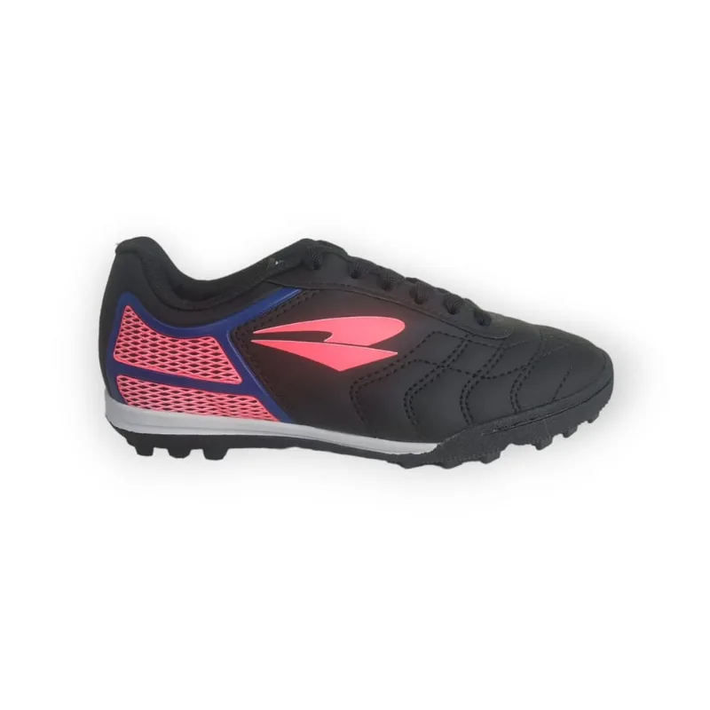 Chuteira Infantil Dray Society Topfly Preta e Goiaba