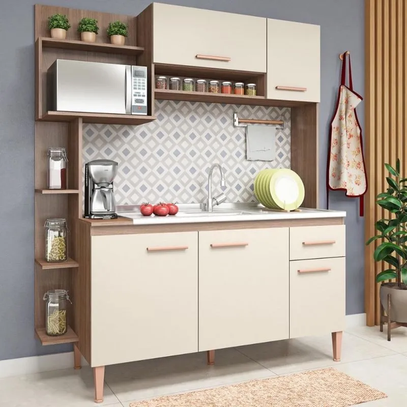Cozinha Compacta 5 Portas 1 Gaveta Sofia Fellicci Móveis