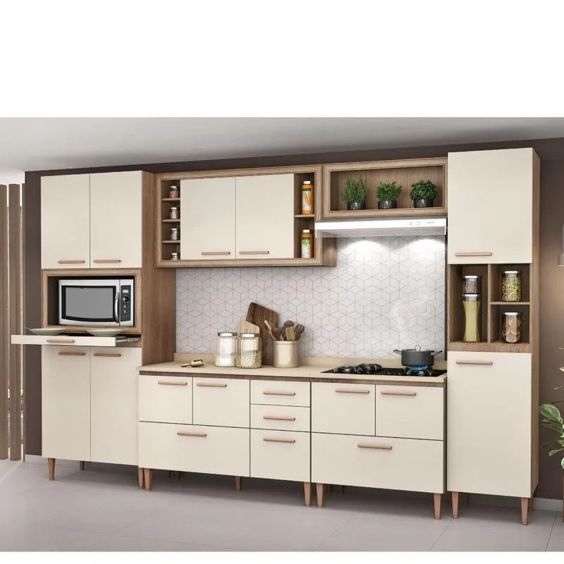 Cozinha Compacta Style Iii 13 Portas/Tampo Marrom