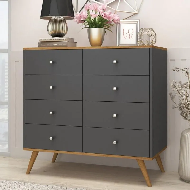 Cômoda 8 Gavetas Retrô Fellicci Móveis