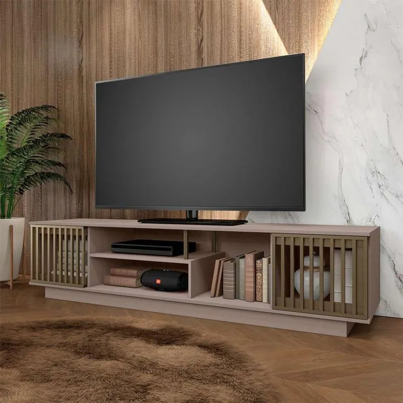 Rack para TV até 85 Polegadas Cielo 2 PT Fendi 200 cm