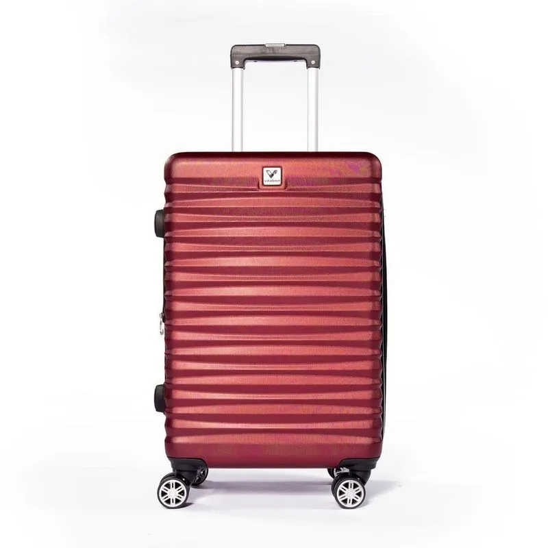 Mala De Viagem Media Expansível Vilabon Vb00123 Abs Cadeado Tsa Rodas Duplas 360 Vinho M
