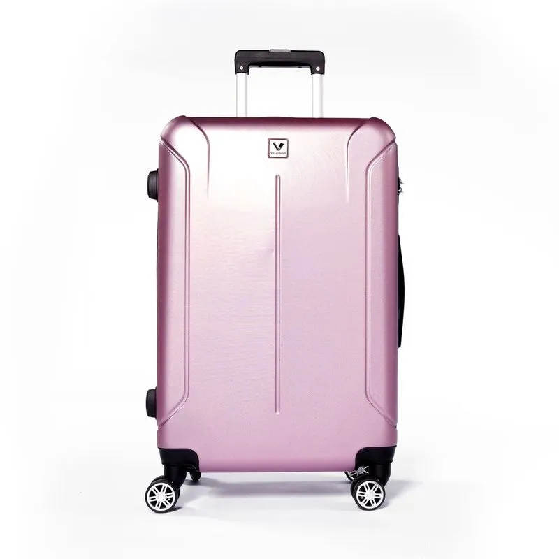 Mala de Viagem Grande Vilabon Vb0226 Abs Cadeado Integrado Rodas Duplas 360 Rosa