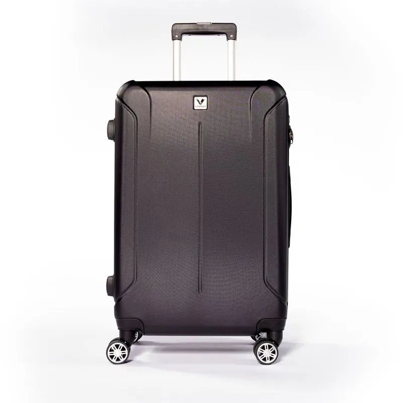 Mala de Viagem Grande Vilabon Vb0227 Abs Cadeado Integrado Rodas Duplas 360 Preto