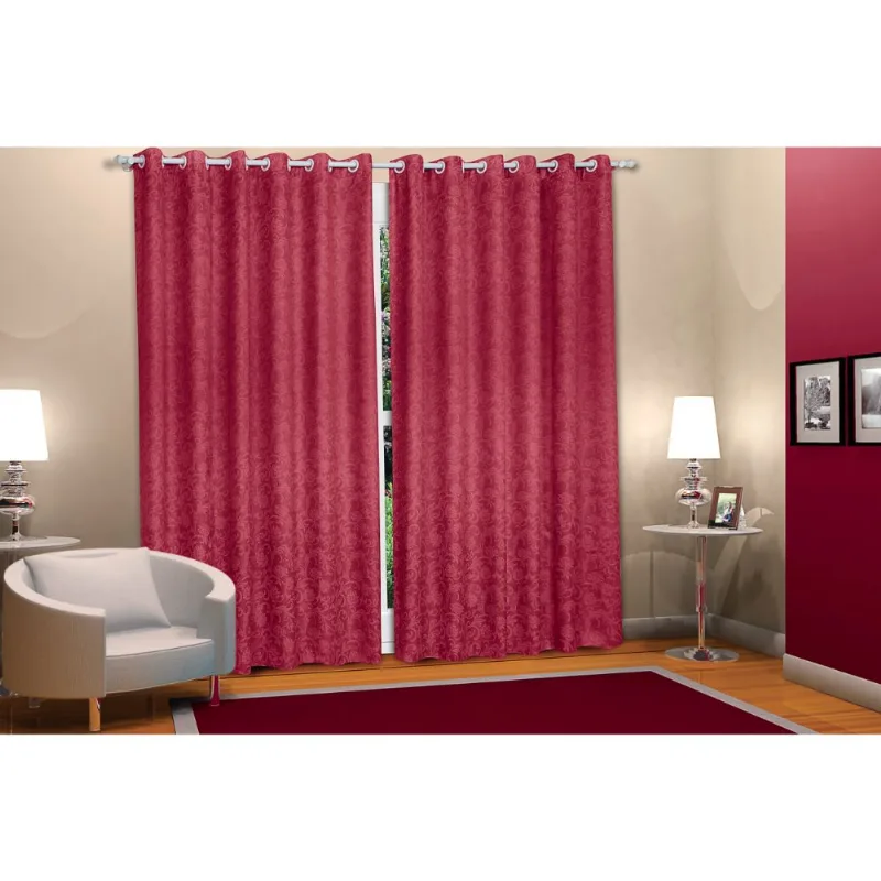 Cortina 2,70x3,00 Vermelho Iriza Para Escritorio