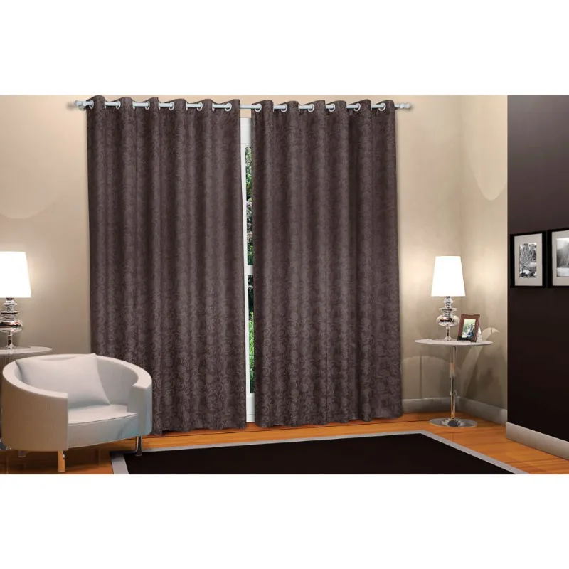 Cortina 2,70x3,00 Marrom Iriza Para Escritorio