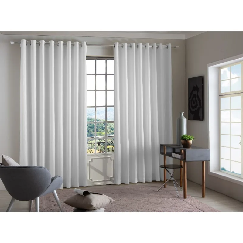 Cortina 2,30x3,00 Branco Julieta Para Escritorio