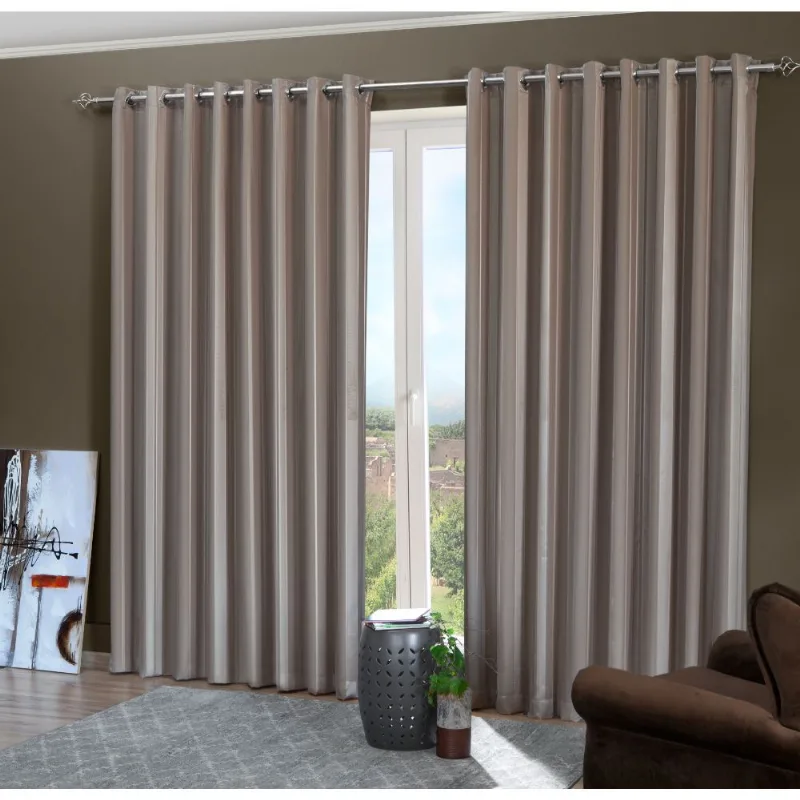 Cortina 1,80x2,70 Champanhe Nanda Para Escritorio