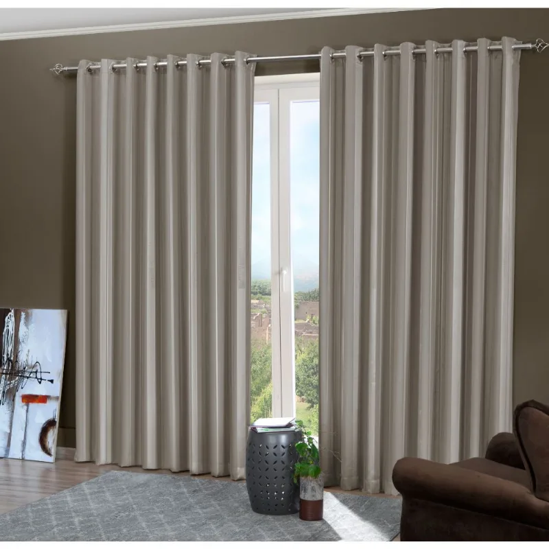 Cortina 1,80x2,70 Champanhe Nanda Para Escritorio