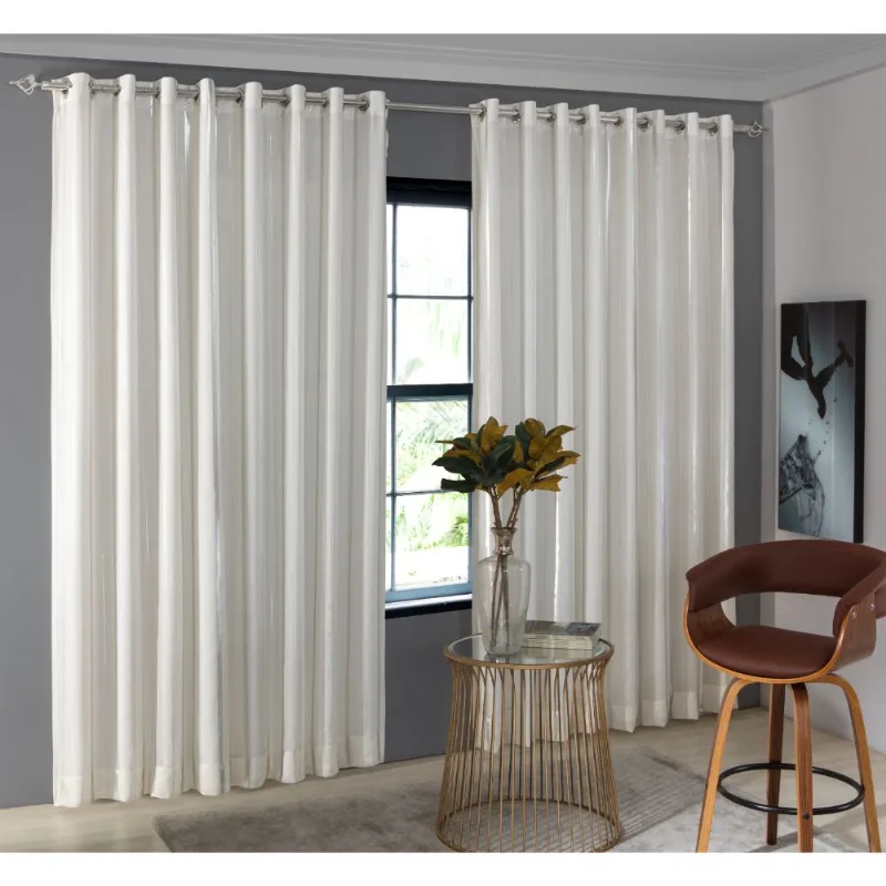 Cortina 2,70x3,00 Bege Jamile Para Escritorio