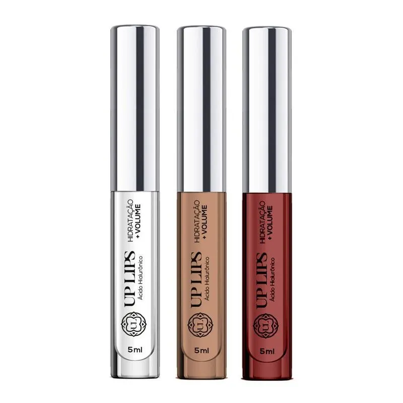 Up Lips Gloss Hialuronico Aumenta Labios 3 Unid Multicolor - Original Loja Oficial