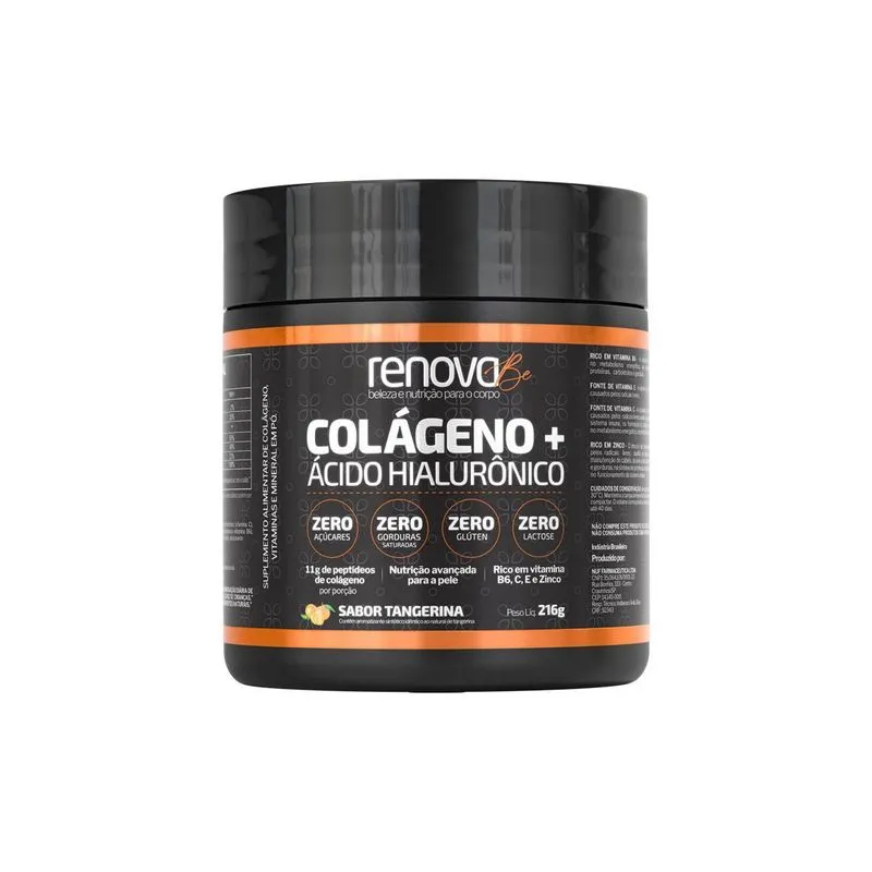 Colágeno + Ácido Hialurônico Renova Be 216g - Tangerina