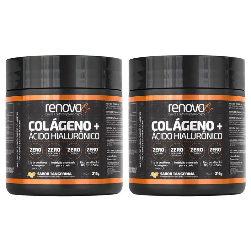 Renova Be Colágeno Tangerina + Ácido Hialurônico 2 Unidades